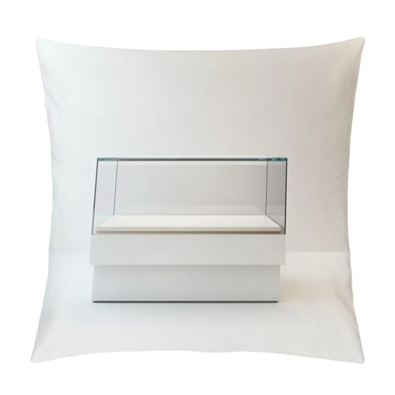 Personality  Modern Minimalist Display Case With Sleek Glass And White Base. Pillow Covers