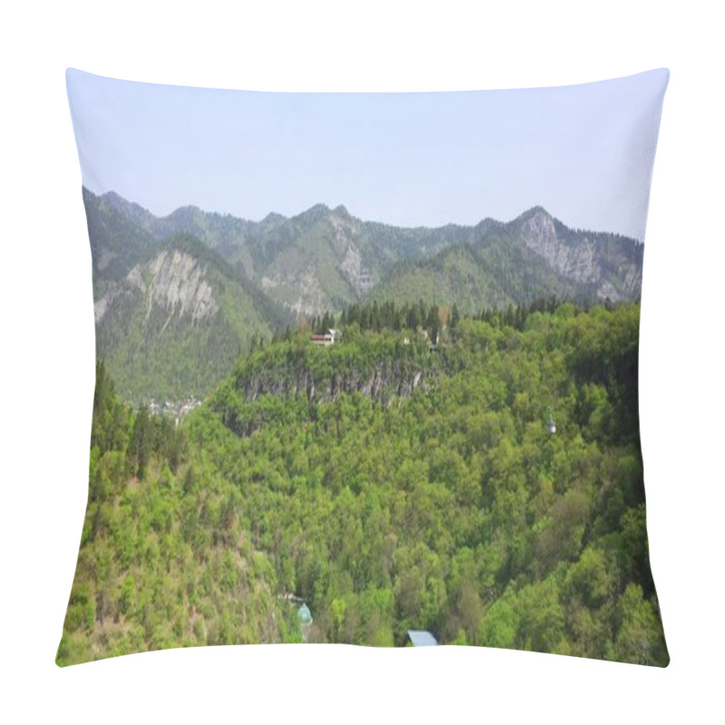 Personality  Borjomi Georgia. Aerial View Of Borjomi City Pillow Covers