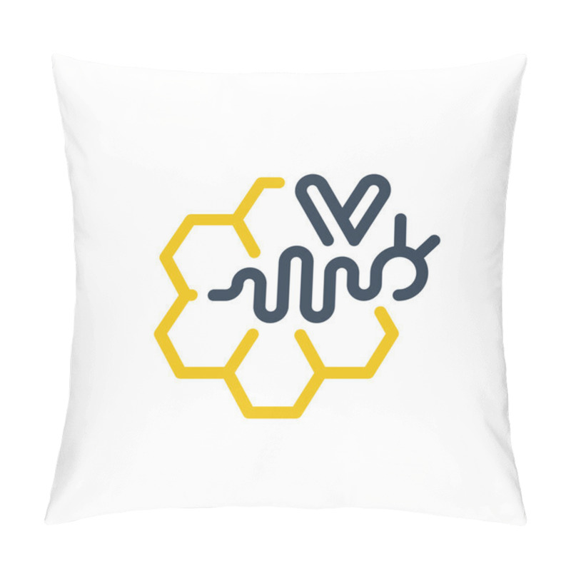 Personality  Honey Bee  Logo. Pillow Covers