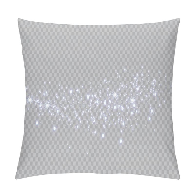 Personality  Dust White. White Sparks And Golden Stars Shine With Special Light. Vector Sparkles On A Transparent Background. Christmas Abstract Pattern. Sparkling Magical Dust Particles. Pillow Covers