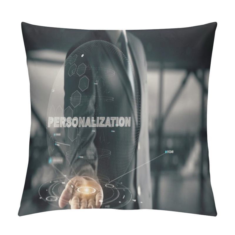 Personality  Personalization With Hologram Businessman Concept Pillow Covers