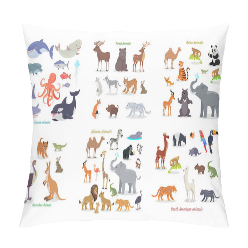 Personality  Ocean, Forest, Asian, Australian, African, Animals Pillow Covers