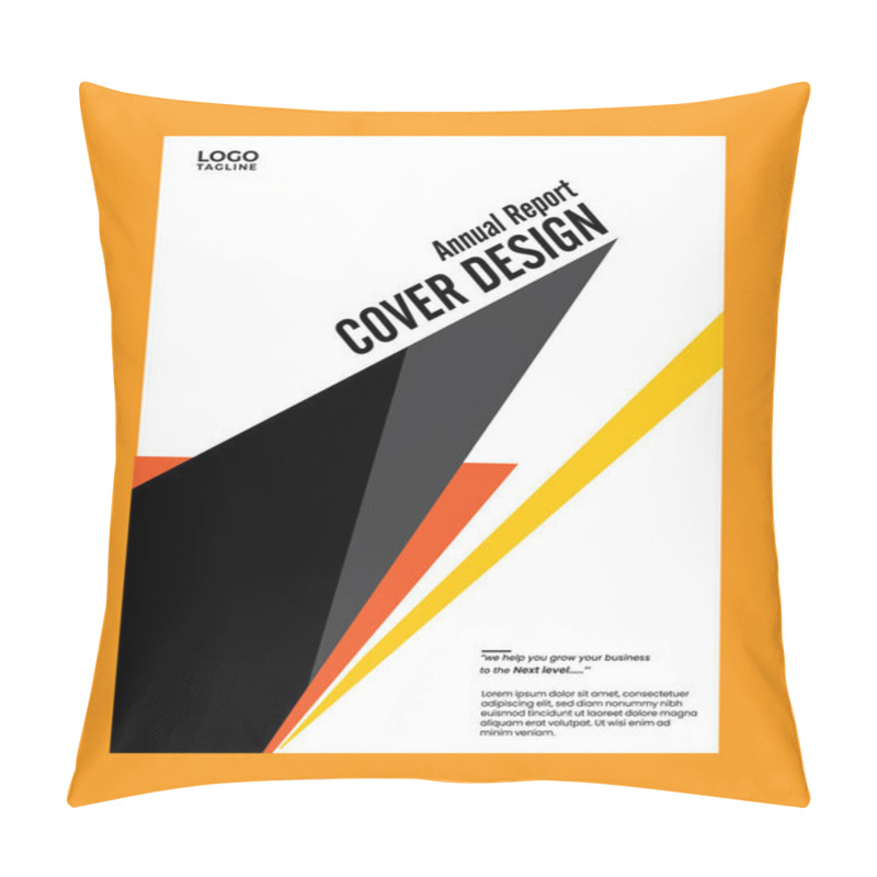 Personality  Modern Annual Report Cover Design With Abstract Geometric Shapes Pillow Covers