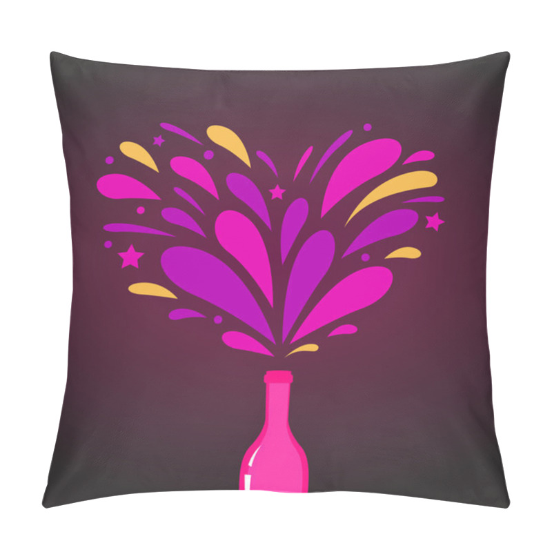 Personality  Valentine's Day Celebration: Romance Champagne With Heart Splash Pillow Covers