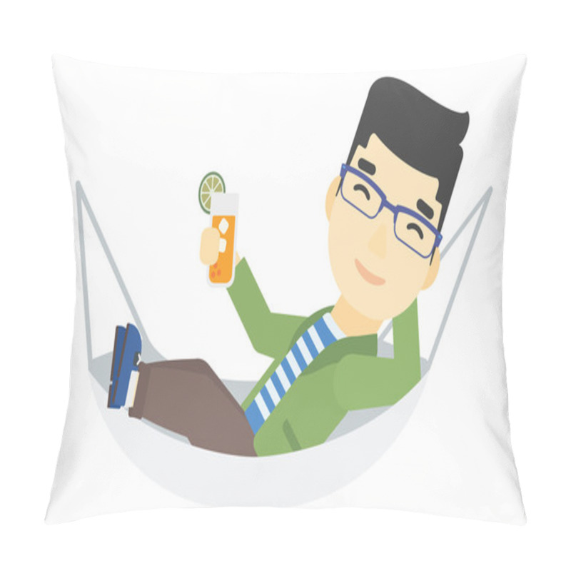 Personality  Man Lying In A Hammock. Pillow Covers