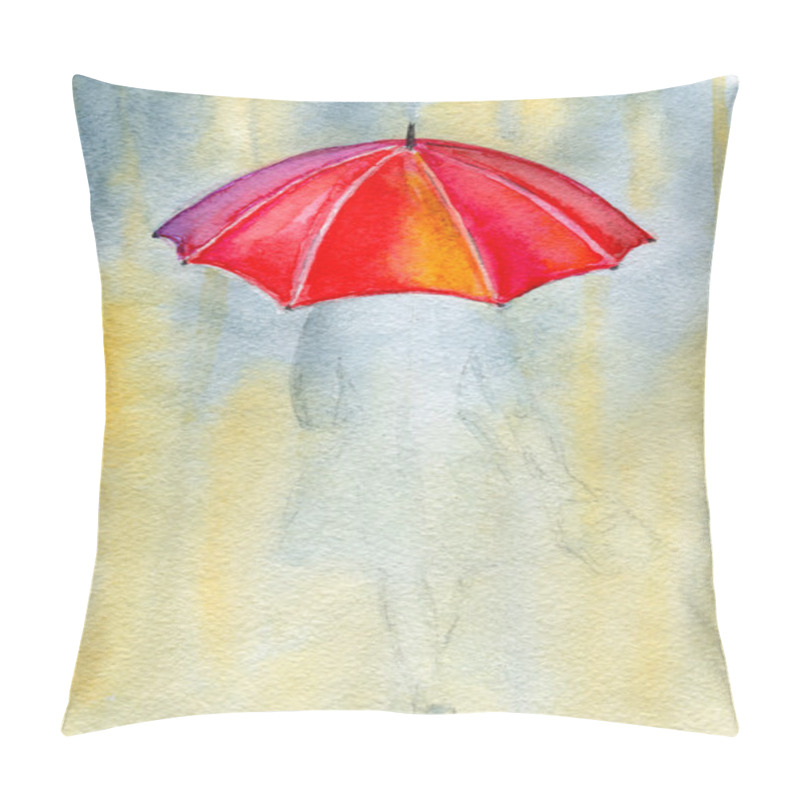 Personality  Woman And Rain Pillow Covers