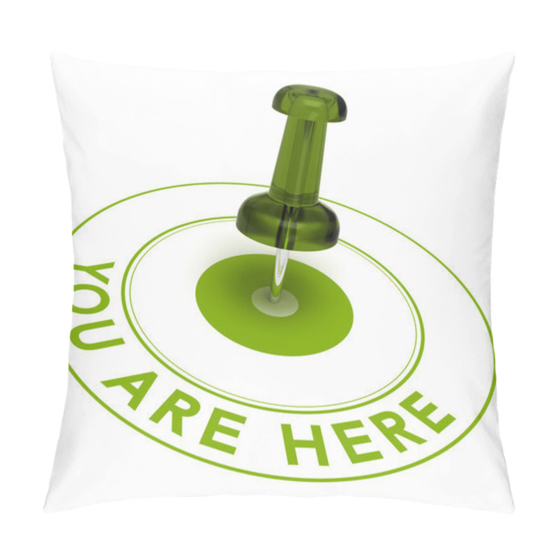 Personality  You Are Here, Geolocation Concept Pillow Covers