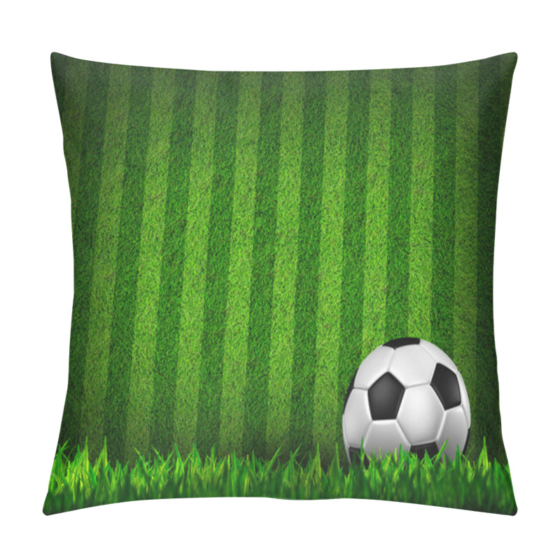 Personality  Soccer Football On Grass Field Pillow Covers