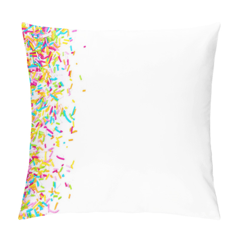 Personality  Sugar Sprinkle Dots Hearts, Decoration For Cake And Bakery, As A Background. Isolated On White Pillow Covers