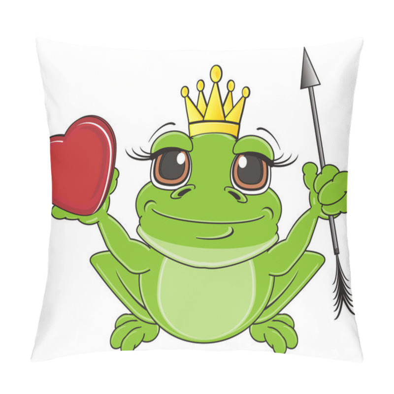 Personality  Happy Green Frog Pillow Covers