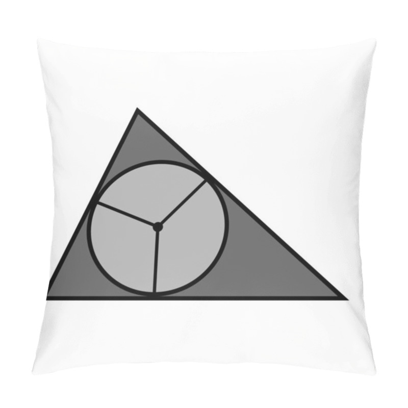 Personality  Triangle And Circle. Euclidean Geometry. 2d Flat Pillow Covers