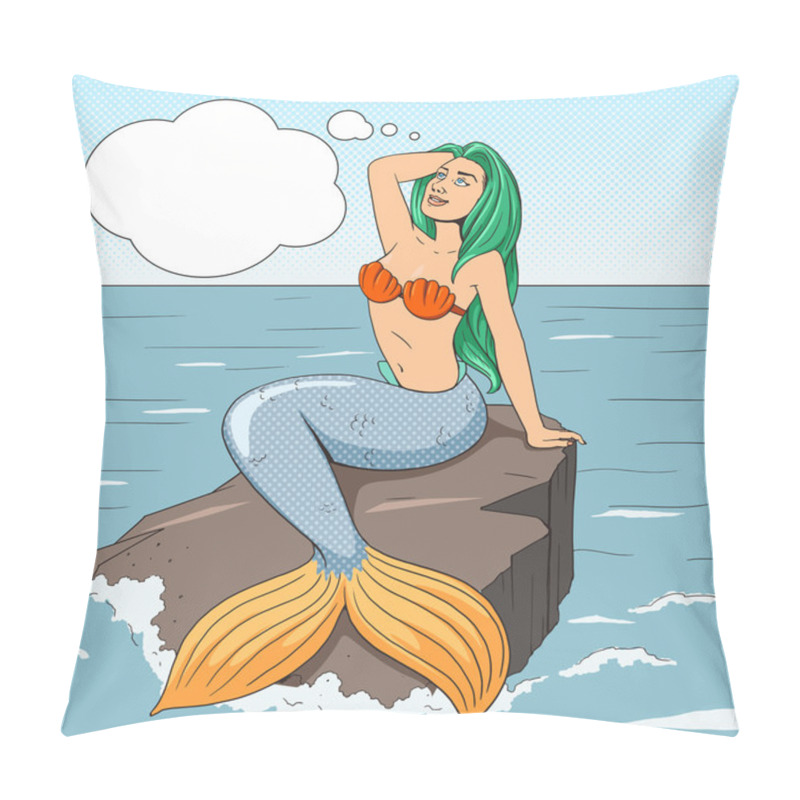 Personality  Mermaid Girl Fairy Tale Character Pop Art Vector Pillow Covers