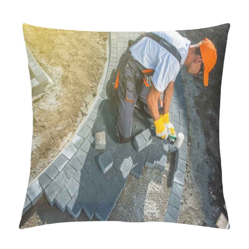 Personality  Brick Paving Works Pillow Covers