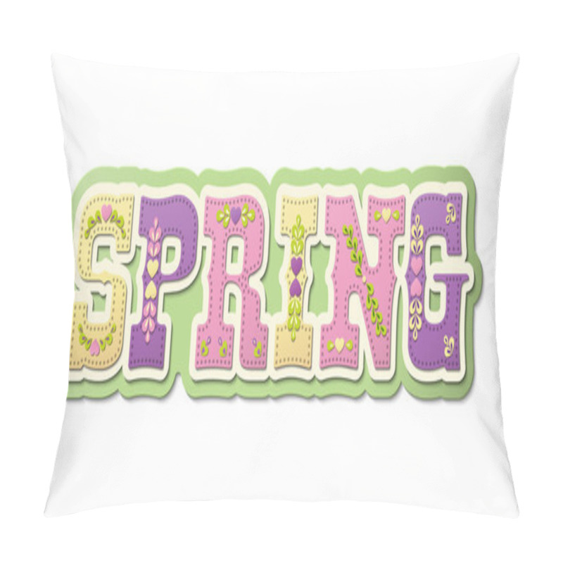 Personality  Spring, Illustrated Text, Season Of The Year, Illustration Pillow Covers