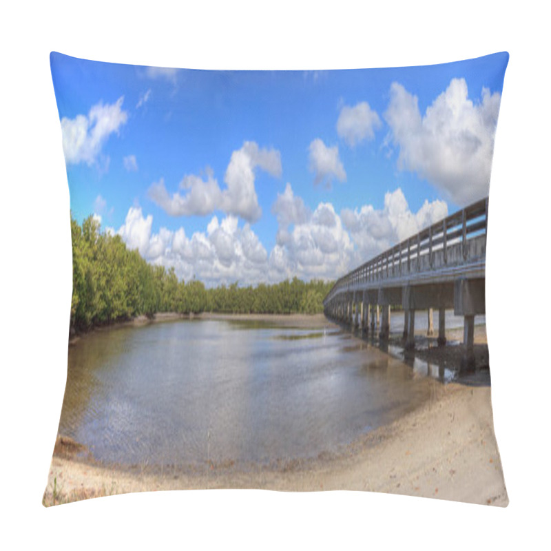 Personality  Boardwalk Leading To Lovers Key State Park On A Sunny Day In Fort Myers, Florida Pillow Covers