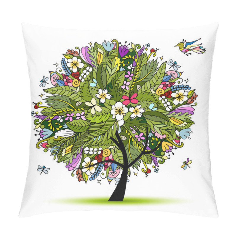 Personality  Tropical Floral Tree For Your Design Pillow Covers