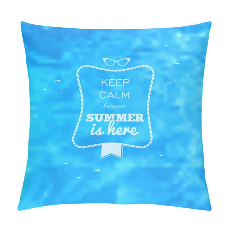 Personality  Summer Card Blue Water Pool Blurry Background Pillow Covers