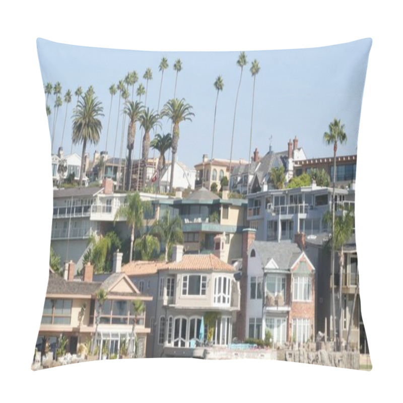 Personality  Luxury Property, Beachfront Real Estate On Pacific Ocean Coast, Newport Beach Harbor, California, USA. Weekend Premium Seafront Rental Homes Near Los Angeles. Vacation Rich Suburban Waterfront Houses. Pillow Covers