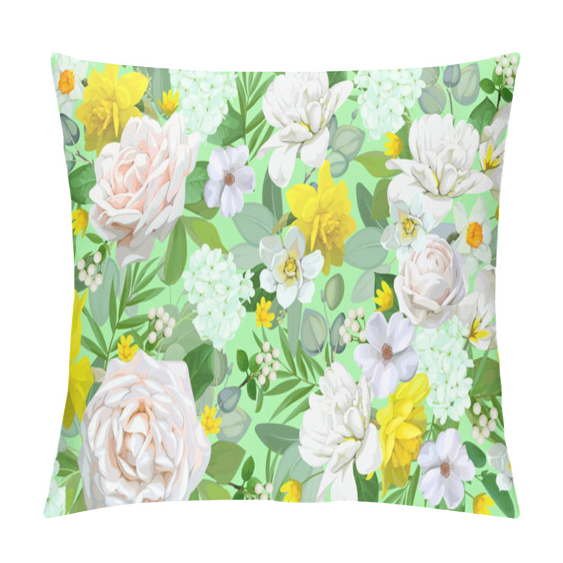 Personality   Seamless Pattern With Spring Floral Motif Pillow Covers