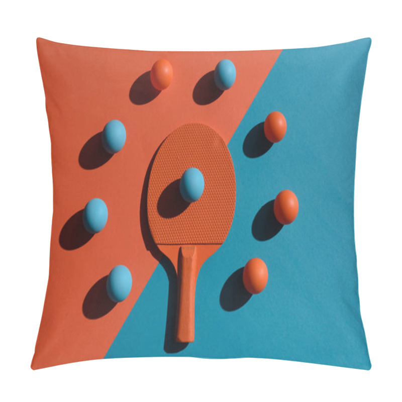 Personality  Ping Pong Racket And Balls Pillow Covers