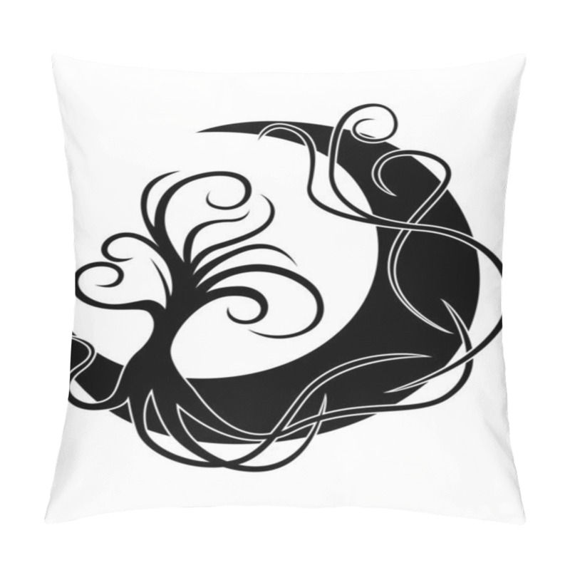 Personality  Roots Of The Tree Interlace Moon Pillow Covers