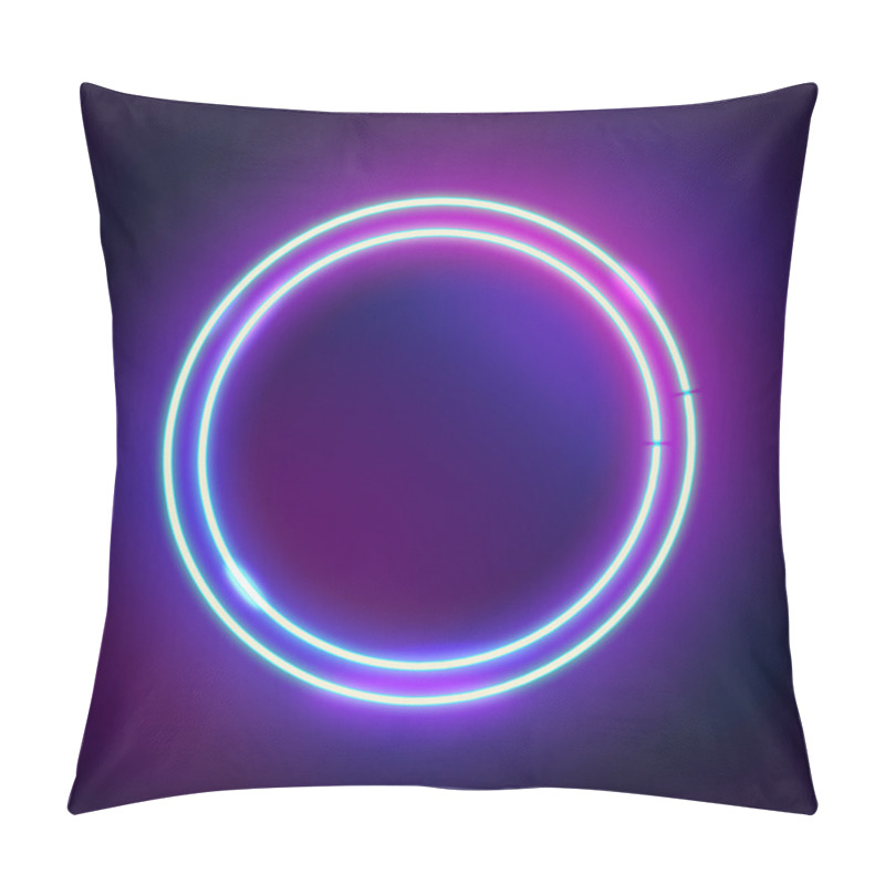 Personality  Round Border With Light Effects. Pillow Covers