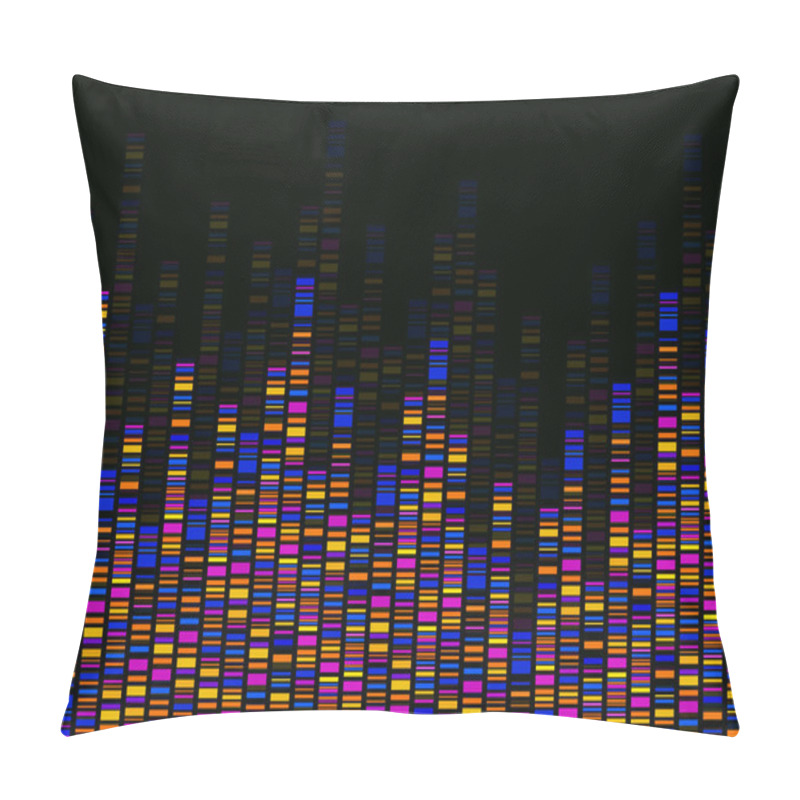 Personality  Dna Test Infographic. Dna Test, Barcoding, Genome Map. Graphic Concept For Your Design Pillow Covers