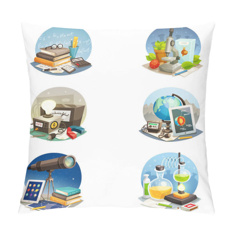 Personality  Science Cartoon Set Pillow Covers