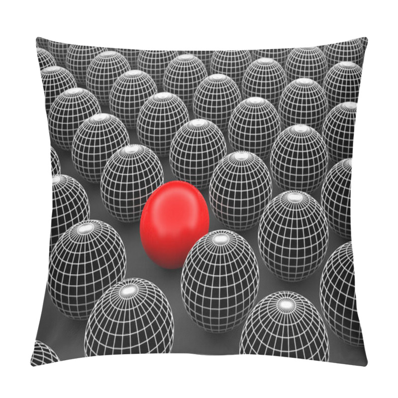 Personality   Black Spheres With Different One Pillow Covers