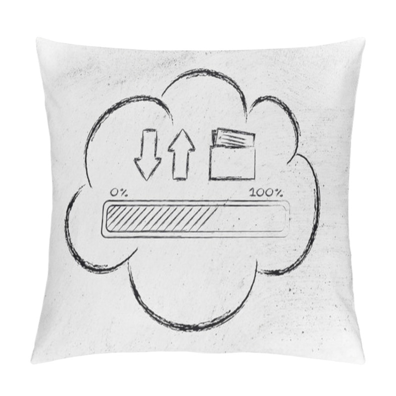 Personality  Cloud Computing Data Transfers Pillow Covers