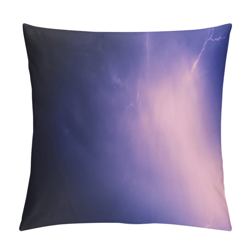 Personality  Bright Yellow Lightning On Blue Dark Sky 2020 Pillow Covers