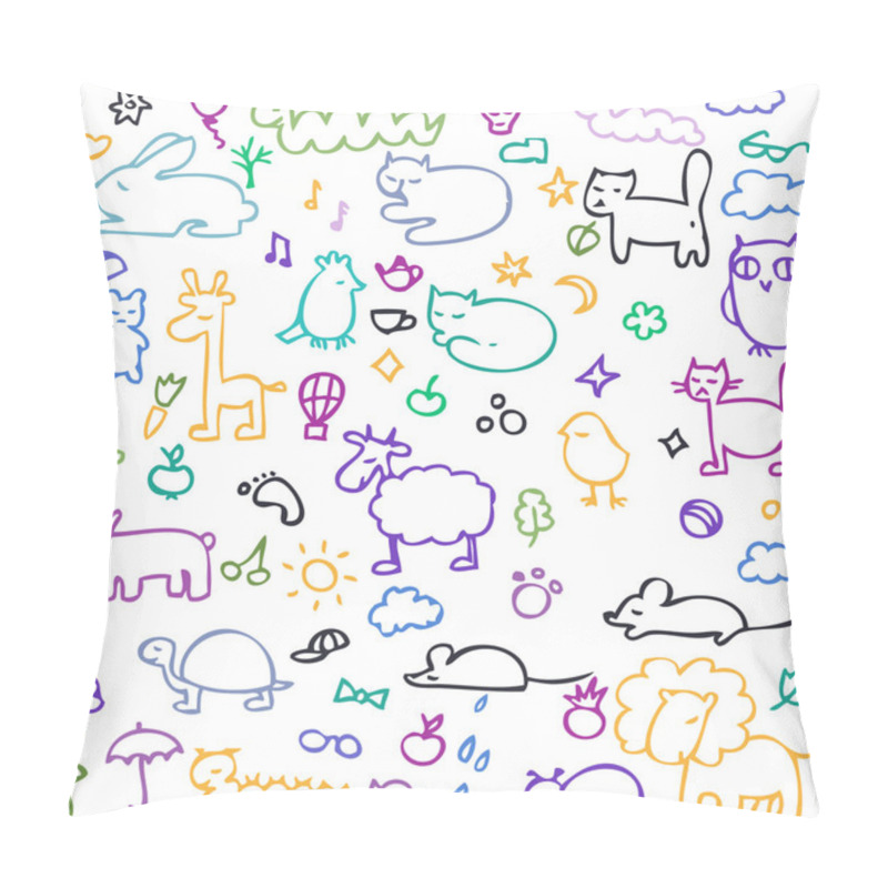 Personality  Set Of Cartoon Animals Pillow Covers