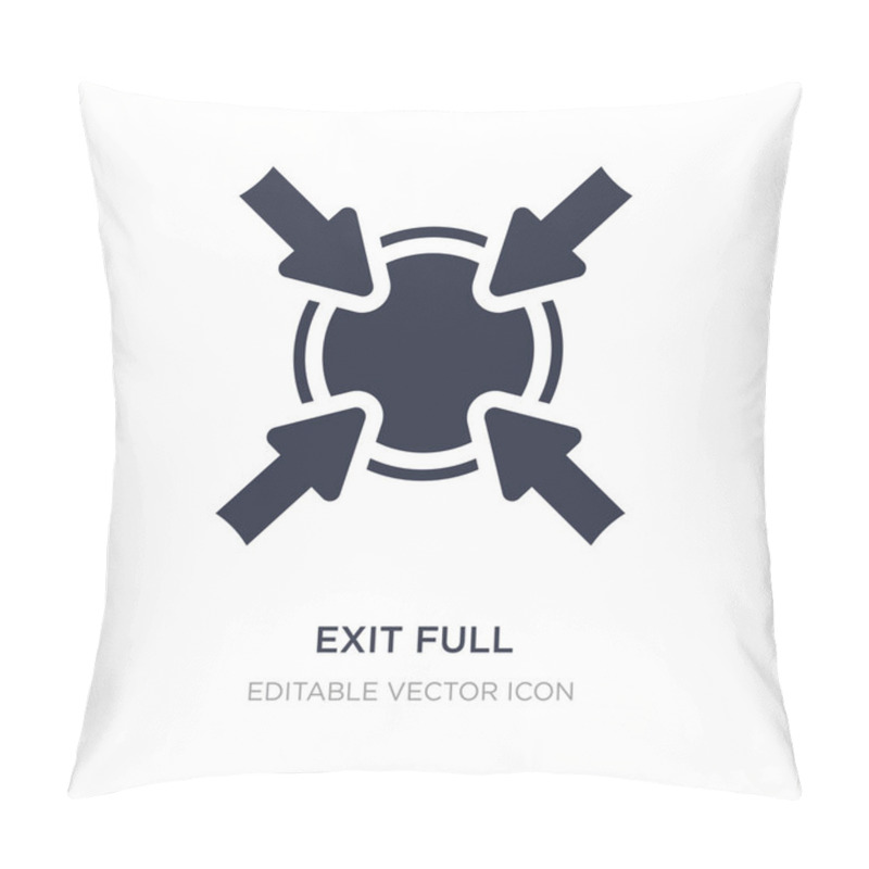 Personality  Exit Full Screen Arrows Icon On White Background. Simple Element Pillow Covers