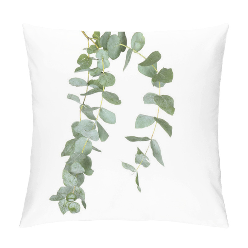 Personality  Green Eucalyptus Branch Pillow Covers