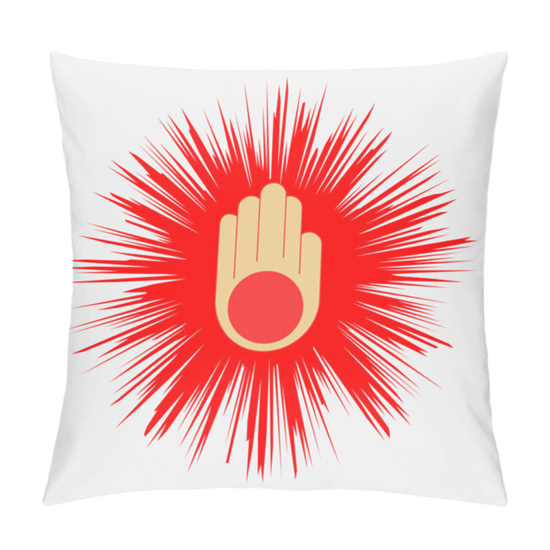 Personality  Jainism Spiritual Vector Symbol Pillow Covers