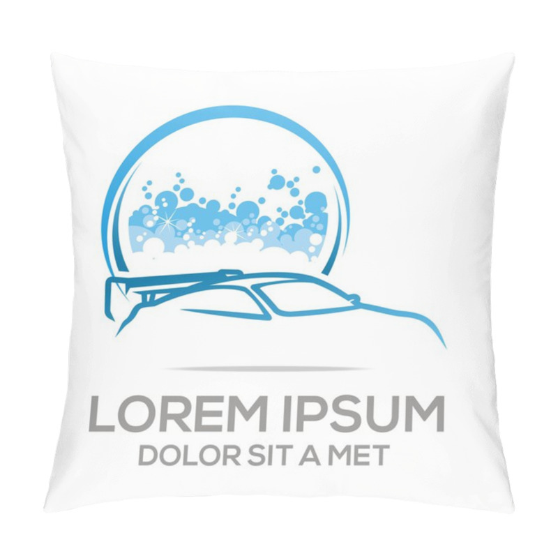 Personality  Car Wash Logo Dynamic Design Stylized Pillow Covers