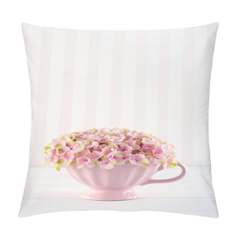 Personality  Decorative Pink Hydrangea Flowers Pillow Covers