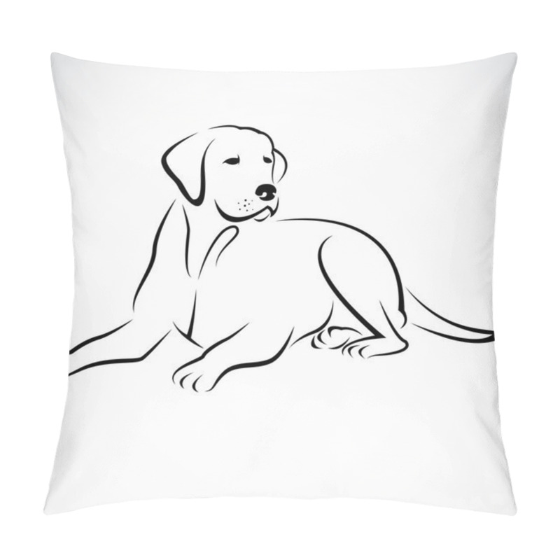 Personality  Vector Image Of An Dog Labrador Pillow Covers