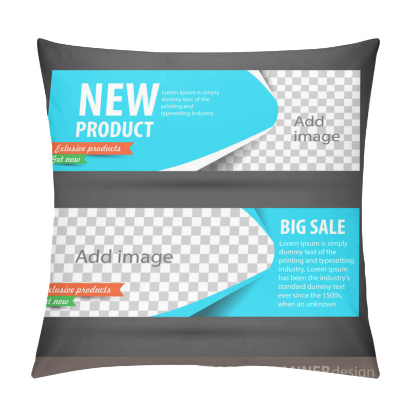 Personality  Banner Template - Header Template Pillow Covers