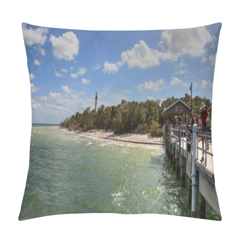 Personality  White Sand Leading To The Lighthouse At Lighthouse Beach Park In Sanibel, Florida Pillow Covers