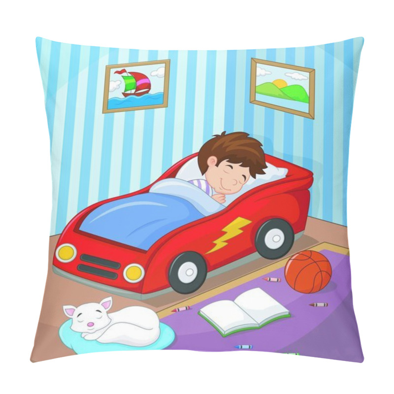 Personality  The Boy Was Asleep In The Car Bed Pillow Covers