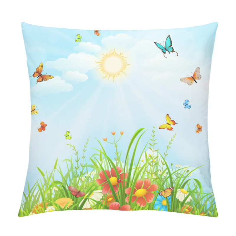 Personality  Summer Floral Background Pillow Covers