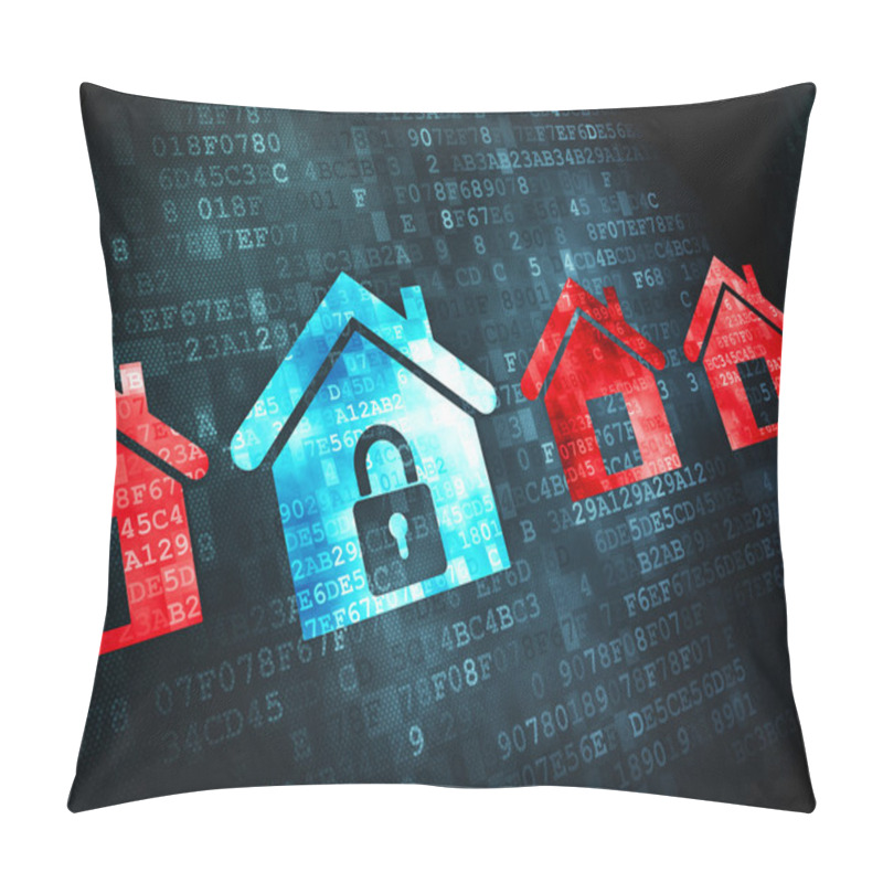 Personality  Privacy Concept: On Digital Background Pillow Covers