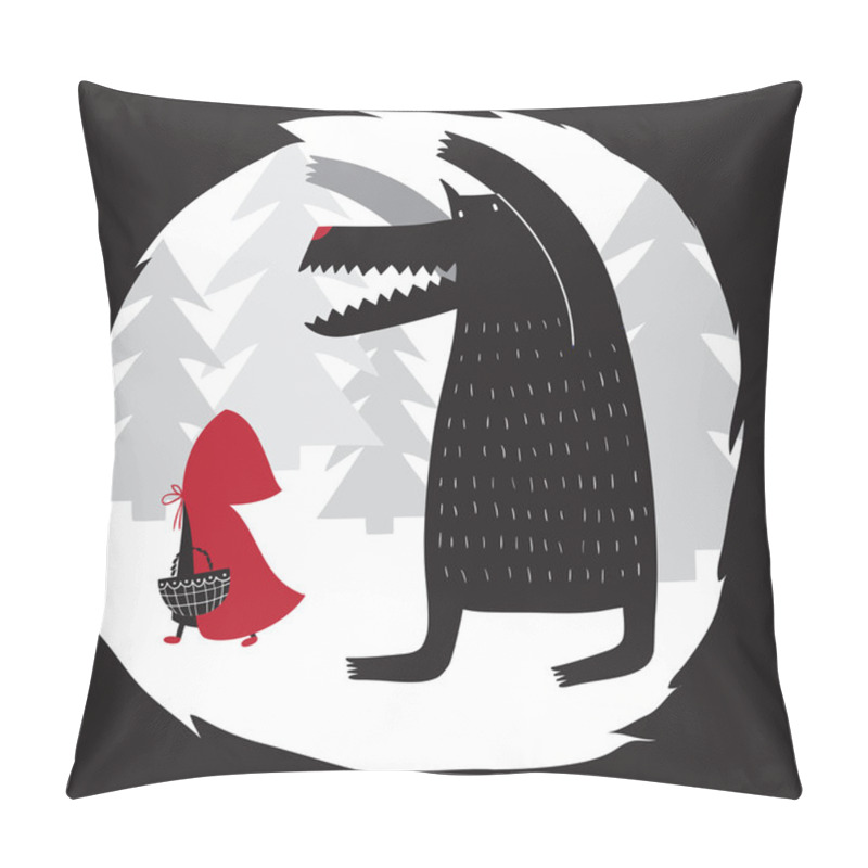 Personality  Red Riding Hood And Wolf Pillow Covers