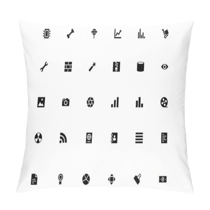 Personality  Mini Vector Icons 7 Pillow Covers