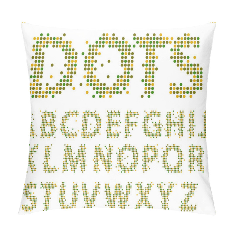 Personality  Halftone Alphabet. Pillow Covers