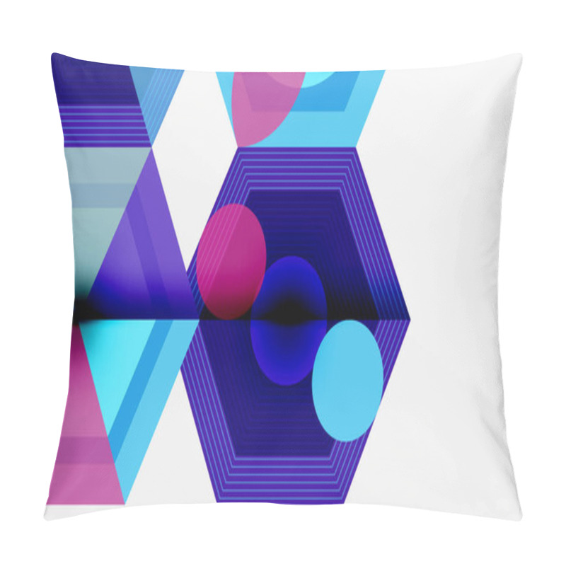 Personality  Hexagons, Diamonds Pattern. Geometric Repeating Hexagon Background Pillow Covers