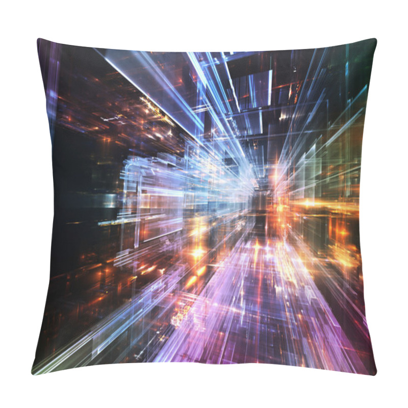 Personality  Lights Of Future City Pillow Covers