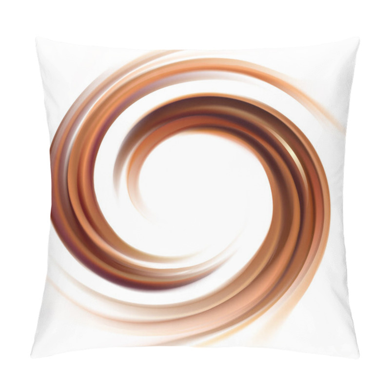 Personality  Soft Wonderful Mixed Dark Beige Curvy Eddy Ripple Luxury Border Banner Frame Icon Sign Logo Symbol Design. Tasty Volute Fluid Melt Sweet Choco Surface Text Space On Glowing Milky White Stripe Center Pillow Covers