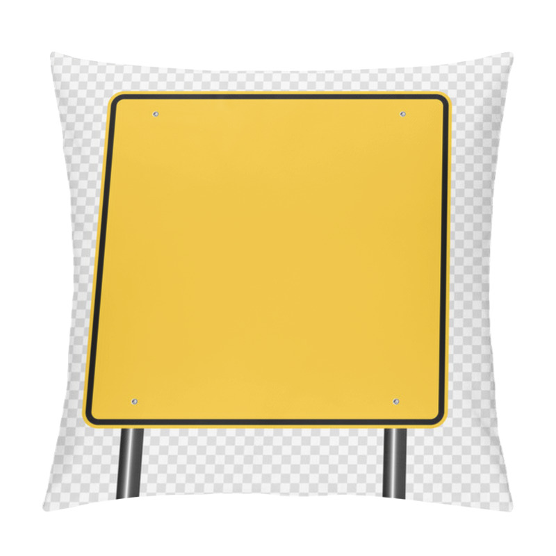 Personality  Sign Road Yellow On Transparent Background,vector Illustration Pillow Covers